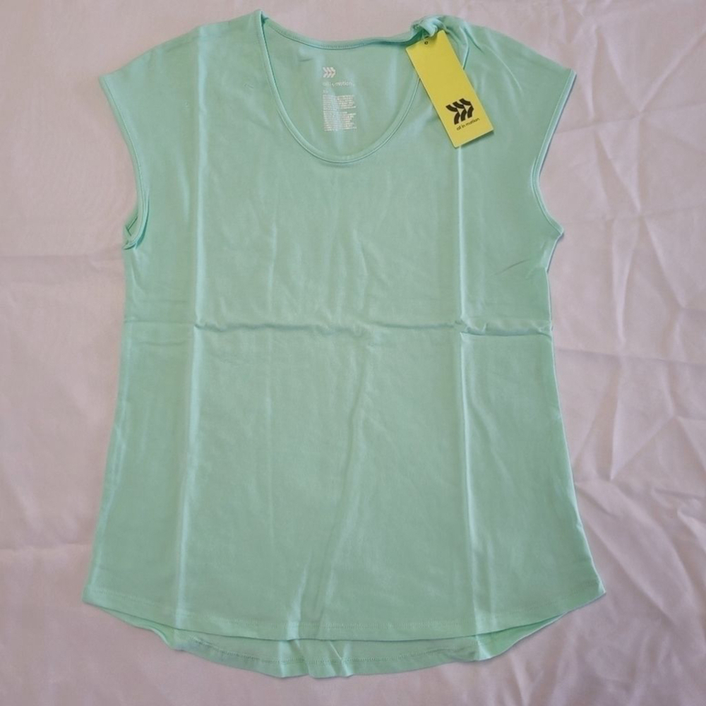 ALL In Motion Women's Mint Green Cap Sleeve T-Shirt